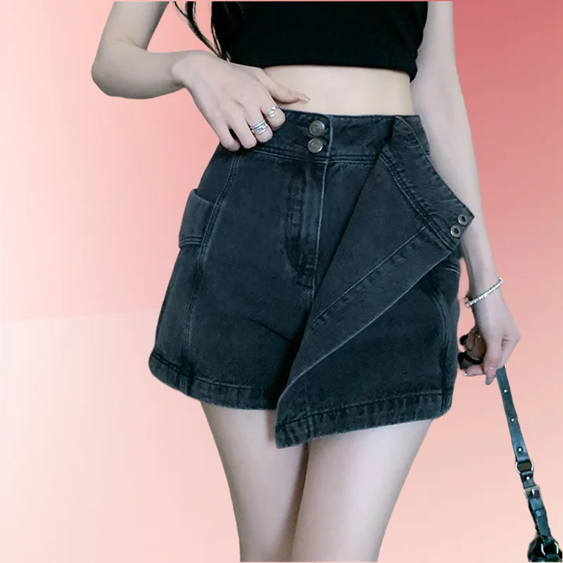 

Hot Girl Denim Skirt Womens Pleated Skirt 2023 Y2k Fashion Casual College Style High Waist Slim Goth Mini A Word Short Skirt