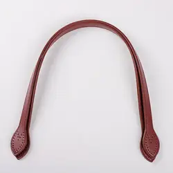 Set of 2 PU Leather Bag Straps - 60cm Replacement Handles for DIY Handbag Crafting and Accessories (Wine red)