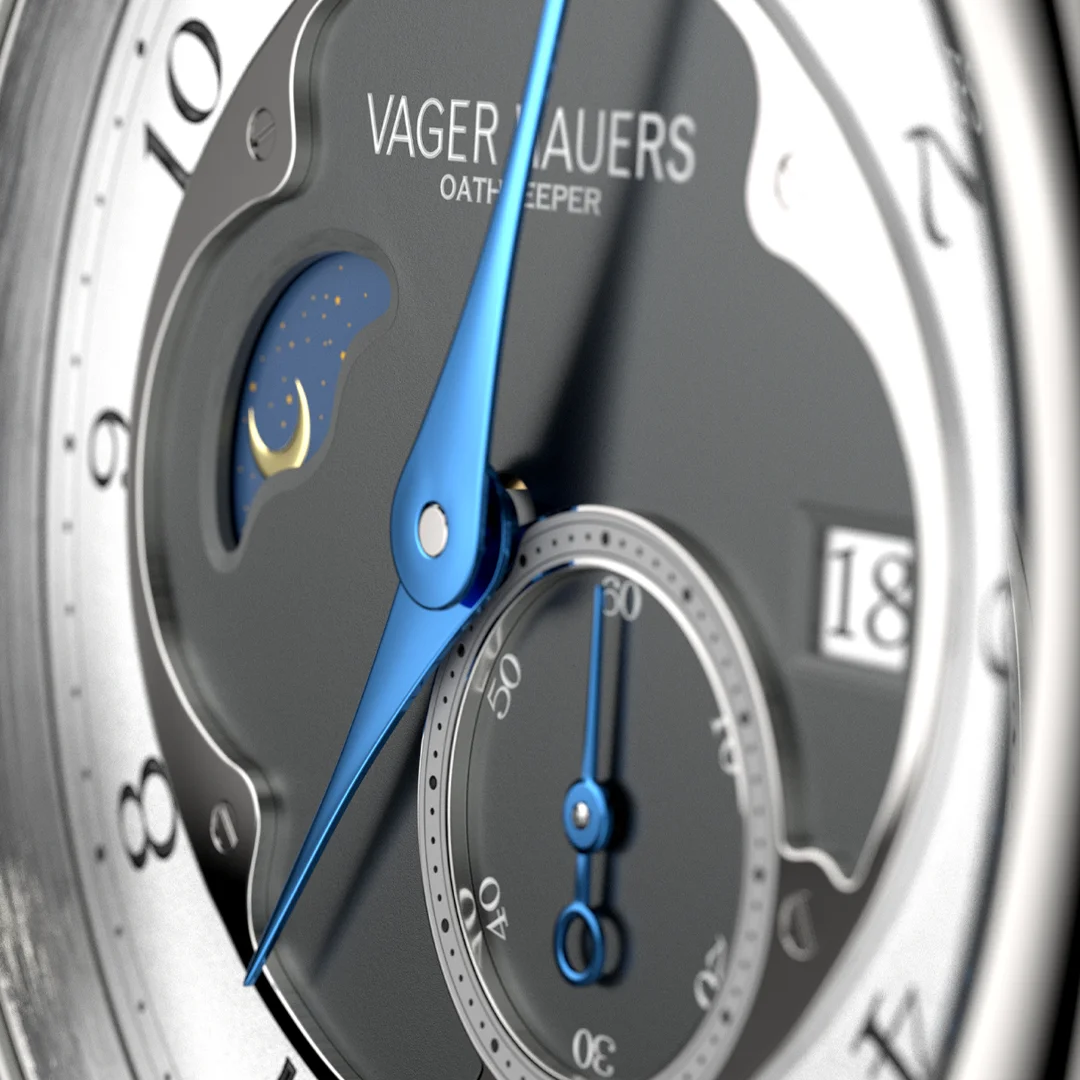 VAGER HAUERS Watch of Men Mechanical Wristwatches Droplet-shaped hands ...
