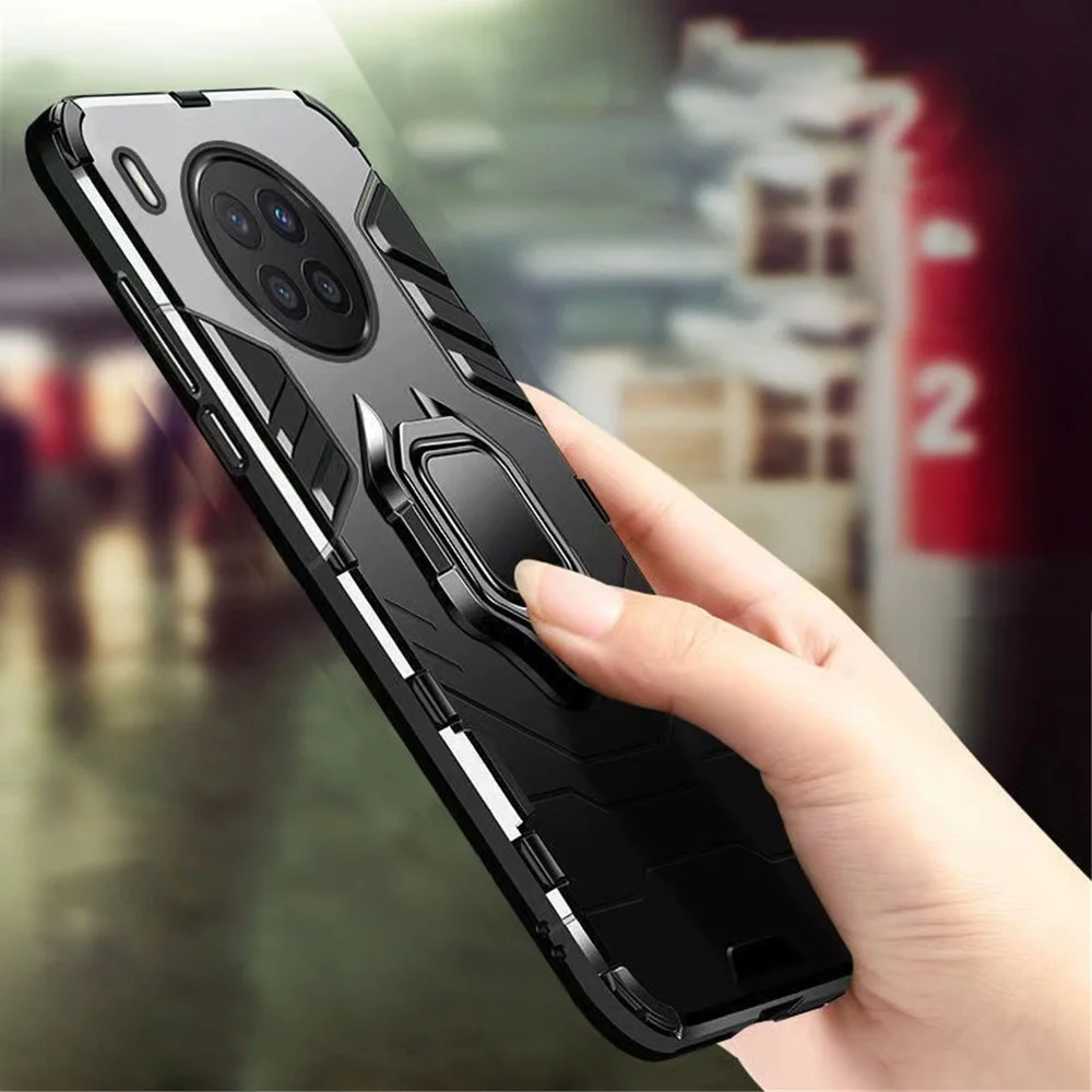 

Honor 50 Lite Shockproof Armor Case for Honor 50 Lite 50 Pro X20 Ring Stand Phone Cover for Huawei Nova 8i 8 SE Youth 9 P50 Pro