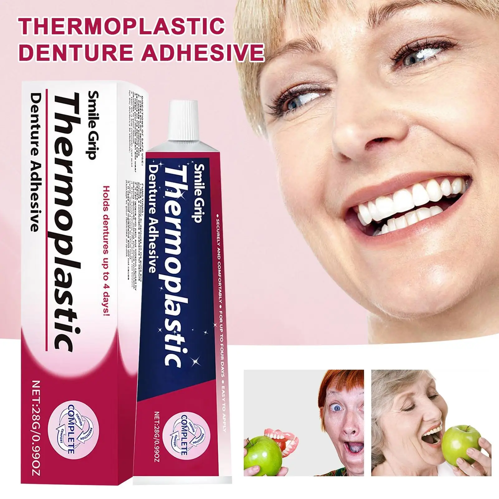 NEW Comfort Denture Adhesives Glue Teeth Care Thermoplastic Denture Silicone RelineKit Adhesive Cushion Friction Fixed Dentures