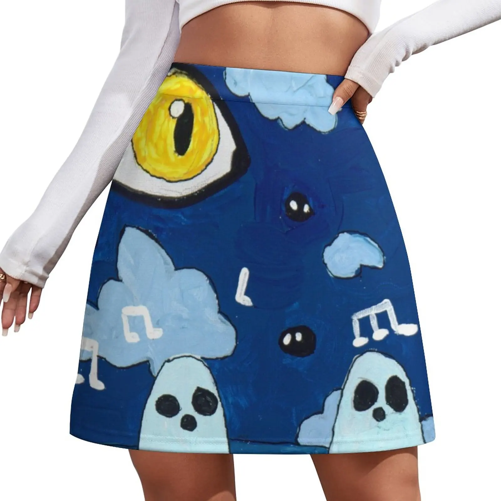 singing ghosts Mini Skirt Short skirt woman Summer women's clothing womens clothing mini skirts all the beloved ghosts