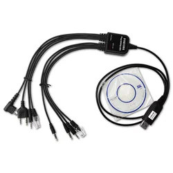 Universal 8-in-1 USB Programming Cable for Radios and Car Audio Systems (8 in 1 Program Cable)