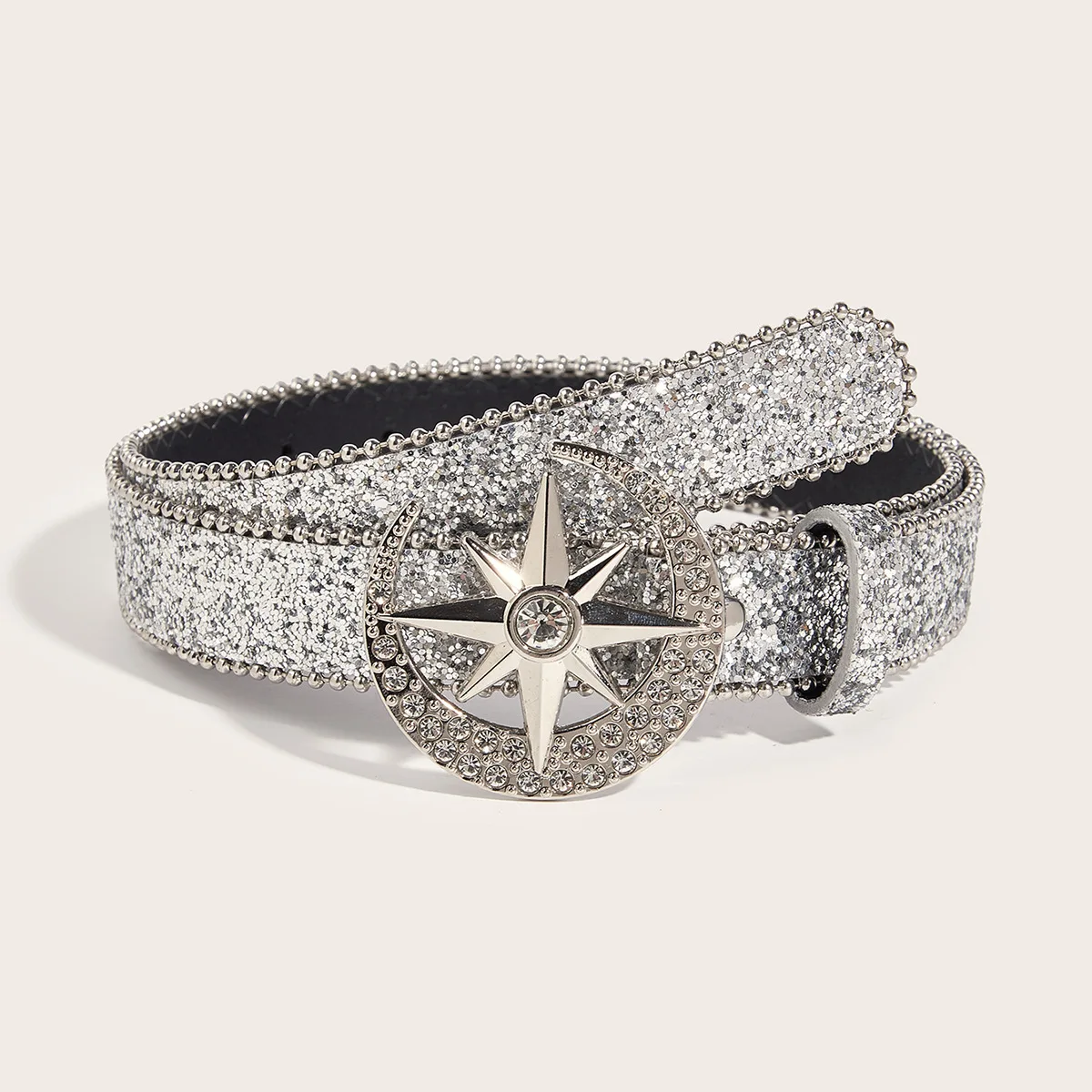 

Button belt for women's Instagram style gold belt decoration, fashionable and personalized sequin jeans with versatile design