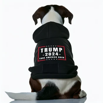 Sweat à capuche chiens imprimé président américain (Trump 2024 ou Harris Walz) - 2025 - Doglovedesign : Vêtement et accessoires pour chiens