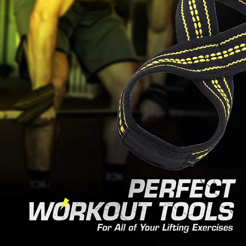 Deadlift Strap Figure 8 Weight Lifting Strap for Power Lifters Weightlifters Workout Heavy Duty Non Slip Dead Lift Wrist Strap 6