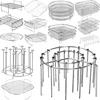 Stainless Steel Air Fryer Accessories Portable Meat BBQ Grill Rack ForCosori/Philips/Ninja Air Fryer Oven Baking Cooking Holder