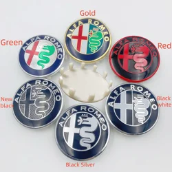 Set of 4 Wheel Center Cap Badges - 60mm 10 - Pin Rim Hub Covers with Emblem Design - Green (4pcs 60mm 10pin)