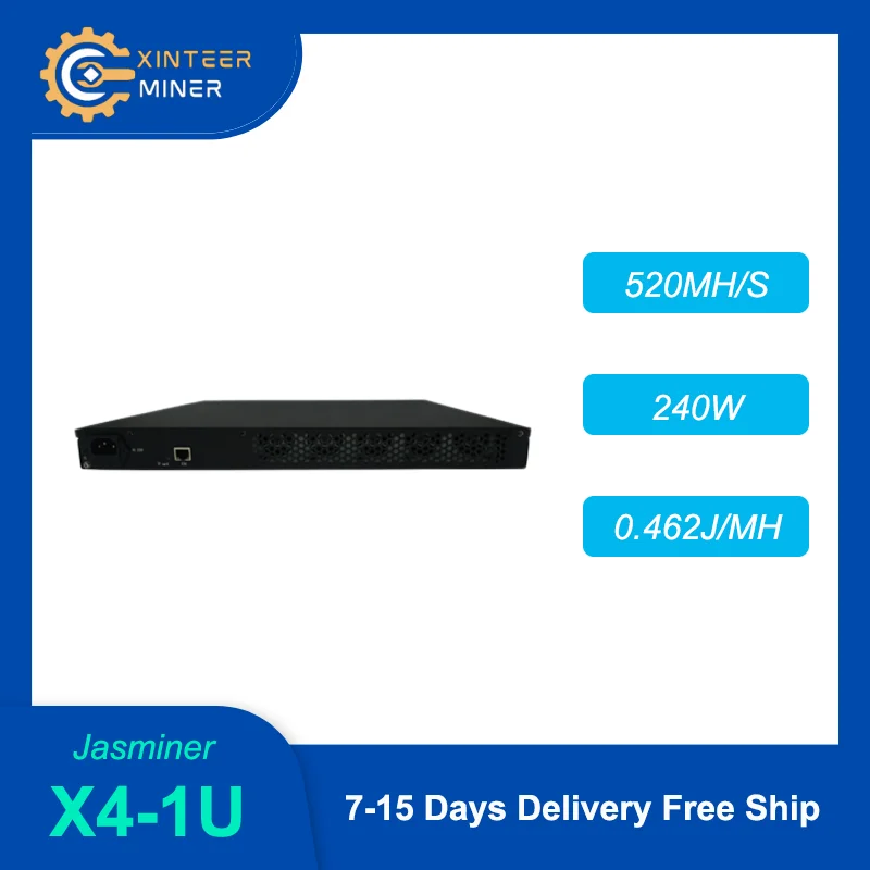 

Подержанный Jasminer X4-1U 520Mh/s прибыльная машина для майнинга криптовалюты с низким энергопотреблением и т. д.