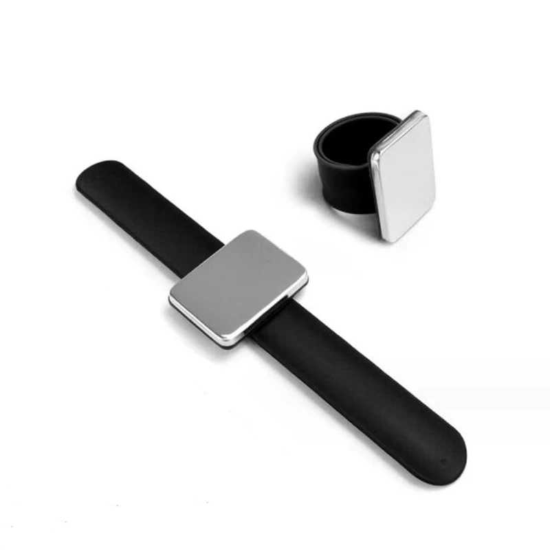 마그네틱 실리콘 손목 밴드 바느질 핀쿠션 머리핀 팔찌 바느질 바늘 머리핀을위한 미용 도구