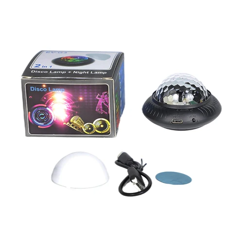 ALIEN 휴대용 충전식 RGB 미니 디스코볼 알리언 나이트 라이트 2IN1 효과 음향 활성화 파티 웨딩 휴일 카 DJ 쇼 램프 3