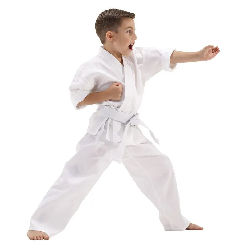 Poliéster e Algodão Karate Uniforme para Adultos e Crianças, Sarja Karate Uniforme, Alta Qualidade