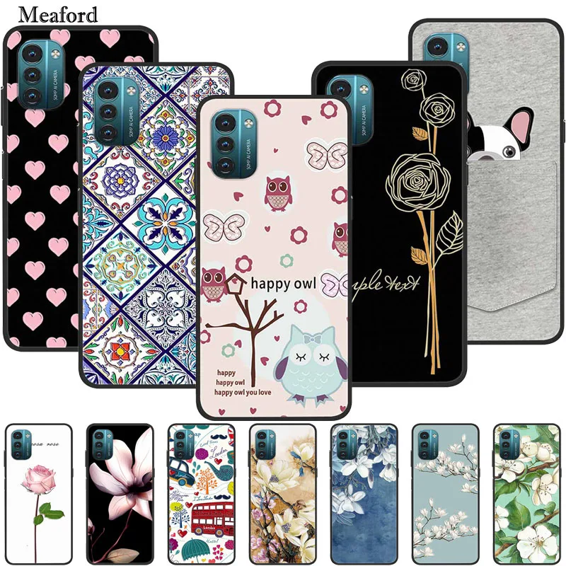 3D Flower Embossed Soft Silicone Protective Phone Case - Stylish Bumper Cover