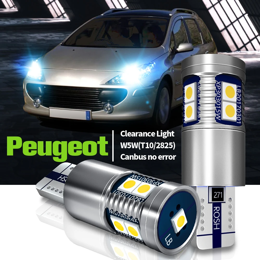 2X Ha Condotto La Luce Di Parcheggio W5W T10 Canbus Per Peugeot 1007 107 206 207 Cc Sw 307 4007 4008 407 508 607 807 Bipper Tepee Expert Partner
