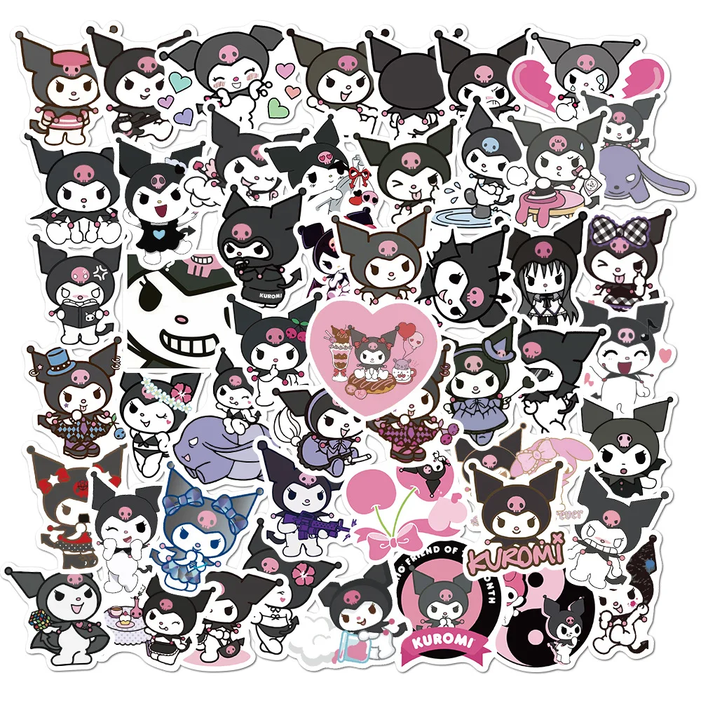 50pcs/Set Anime stickers cartoon Sanrio Kuromi My Melody Computer Mobile  Phone Cup Trolley Case Waterproof Graffiti Sticker toy - AliExpress