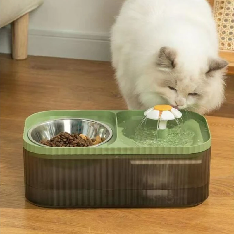 

Automatic Cat Feeder Pet Water Dispenser Large Capacity Integrated Mobile Water Dog Bowl Cat Food Bowl Pet Supplies Cat Fountain