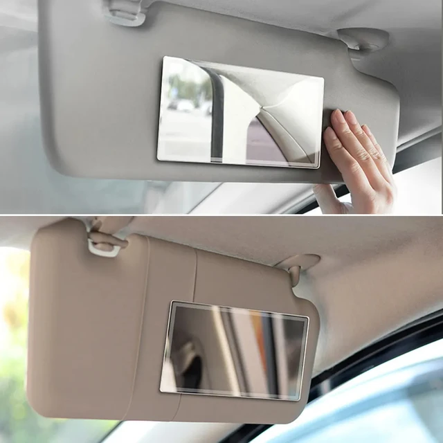 Car Makeup Mirror Car Stainless Steel Portable Auto Sun-Shading Visor HD Mirrors Car Interior Mirror Universal Car-styling