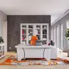 Genuine Leather Aluminum Base High Back Executive ChairHeavy People Ergonomic Back - Office Chair Orange 4