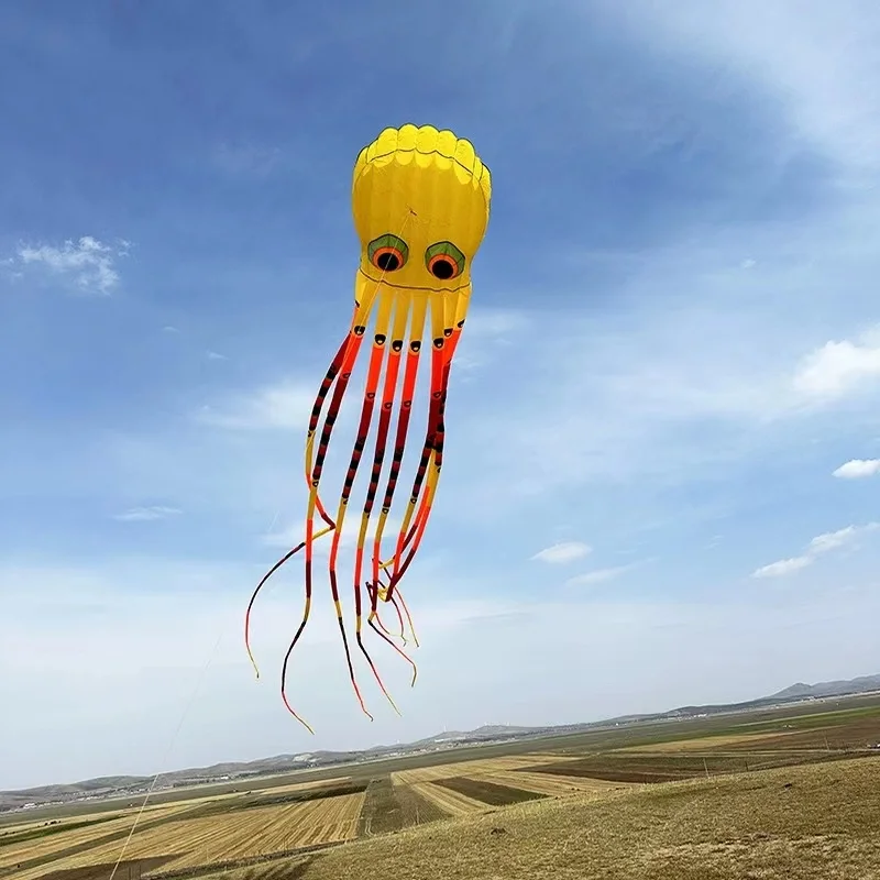 free shipping 15m octopus kite profession giant flying kite outdoor toys kite for adults inflatable games soft kites Gel blaster 4