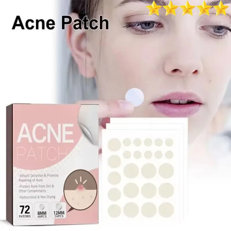 72pcs Patches Comedo Look Invisible Concealer Breathable Covering Patch Facial oil blotting paper