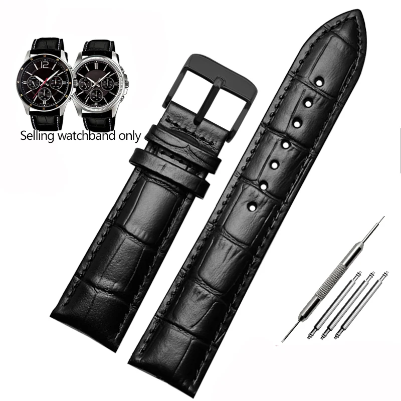 Premium Cowhide Leather Watch Strap - Business Style Bracelet, Available in 18mm, 20mm, 22mm