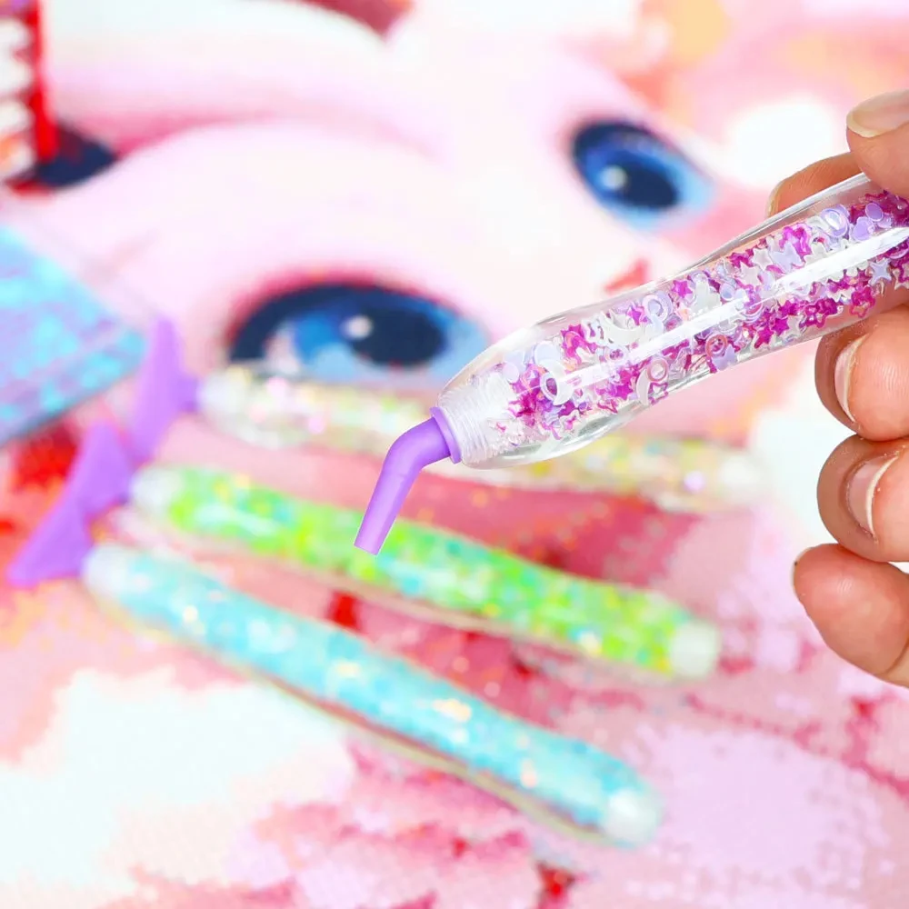 DIAPAI 19pcs Diamond Art Painting Kit - Ergonomic Luminous Pen with 12pcs Stainless Steel Metal Tips, Screw Nibs Accessories view 3