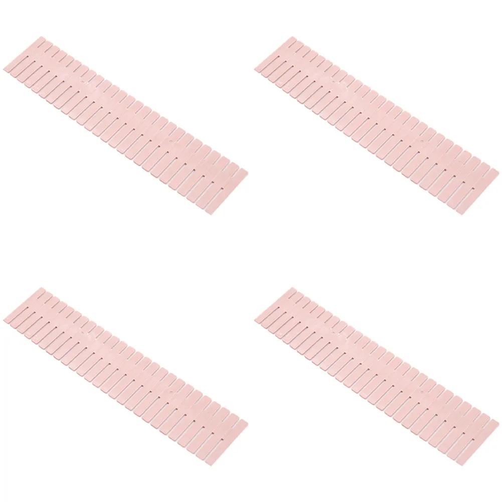 4개입 서랍 분리대 37x7cm 플라스틱 서랍 정리함 분리대 양말 속옷 화장품용 유연한 서랍 칸막이
