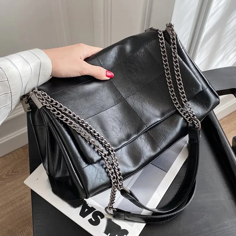 

Пригородная сумка с нишевой цепочкой для женщин, сумка-мессенджер, сумка через плечо, большой вместительный, модный, универсальная, новая