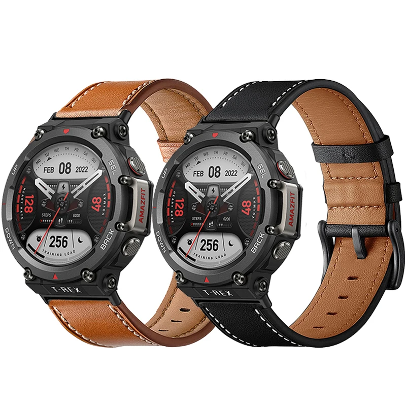 

Ремешок из натуральной кожи для смарт-часов Amazfit T-Rex 2, сменный Браслет для Amazfit T Rex/T Rex Pro