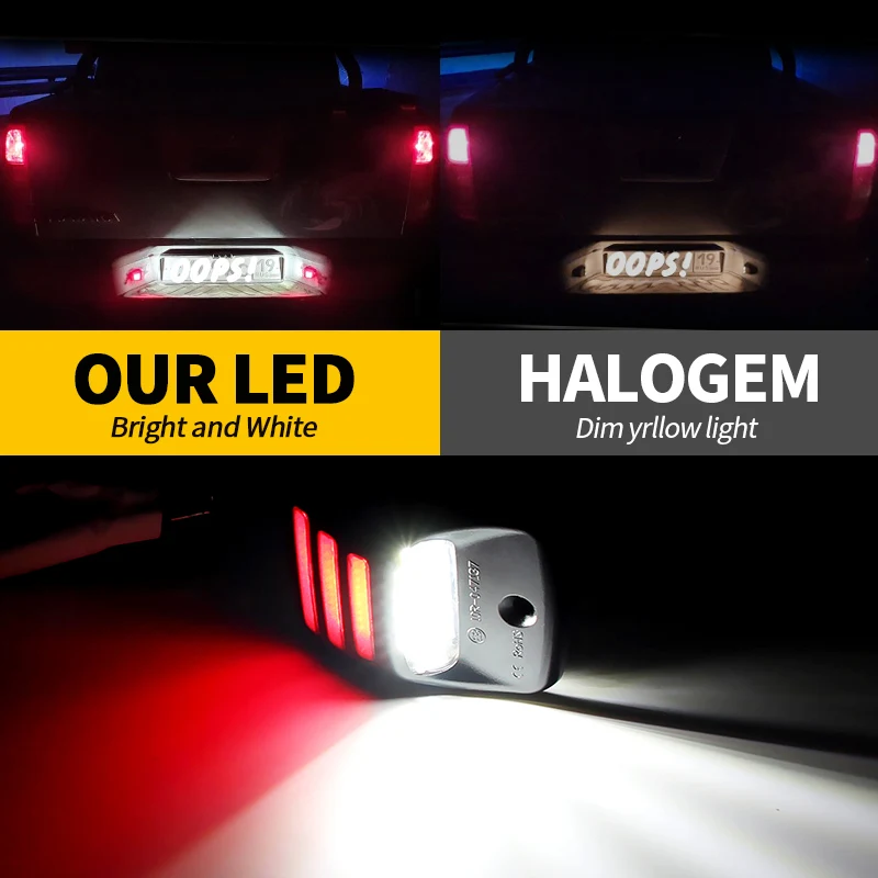 도요타 타코마 2005-2015 툰드라 2000-2013 자동차 부품에 대 한 2Pcs LED 자동차 번호판 조명 램프 어셈블리 교체 액세서리