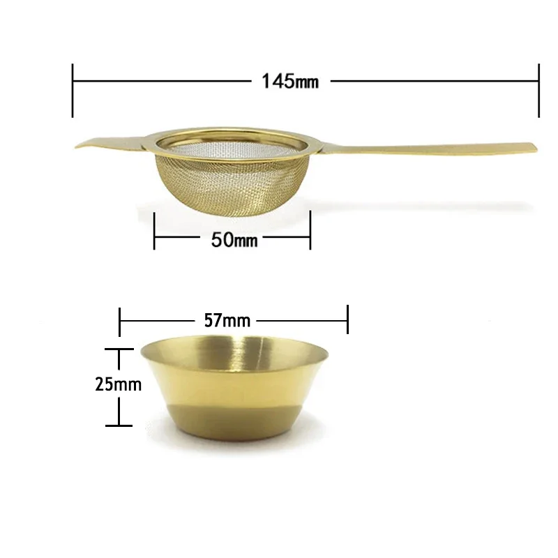 1 Set Stainless Steel Mesh Tea Metal Cup Strainer Strainer Loose Tea Strainer Leaf Filter with Handle Tea Kitchen Accessories