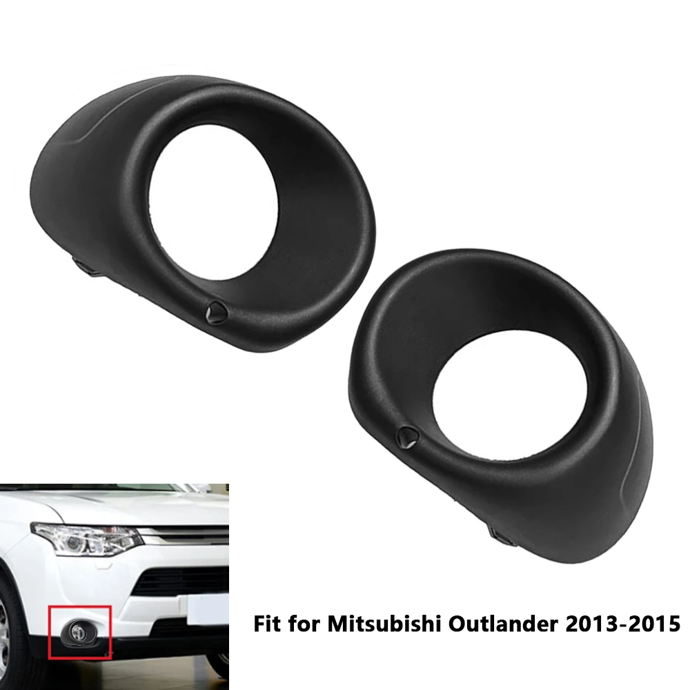 Fog Lamp Frame Cover 2xFor Mitsubishi Outlander 2013 2014 2015 Car ABS Front Bumper