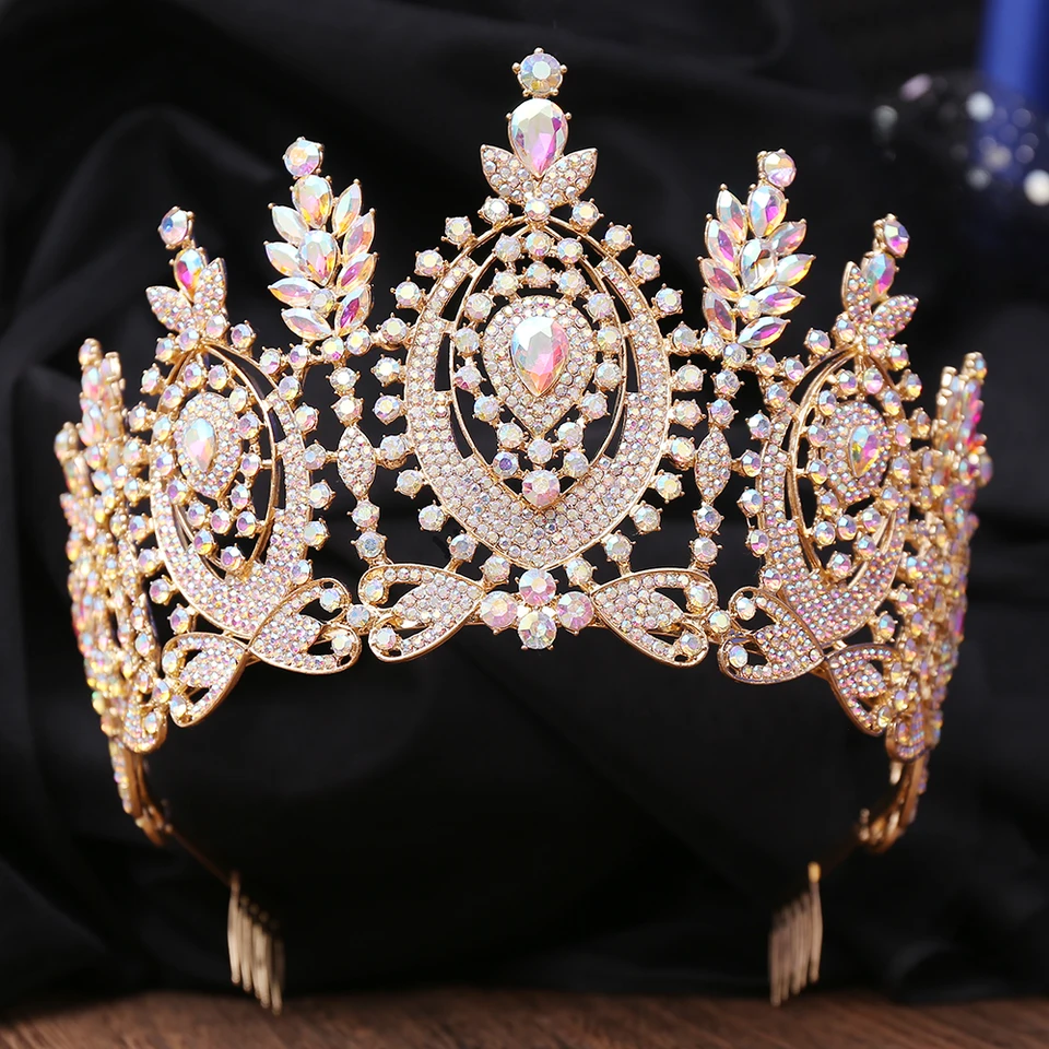 Tiara Corona di Cristallo,Tiara da Donna Accessori Cristallo Strass Diadema Corona Regina Coroncina Principessa Diadema per Capelli da Sposa per La