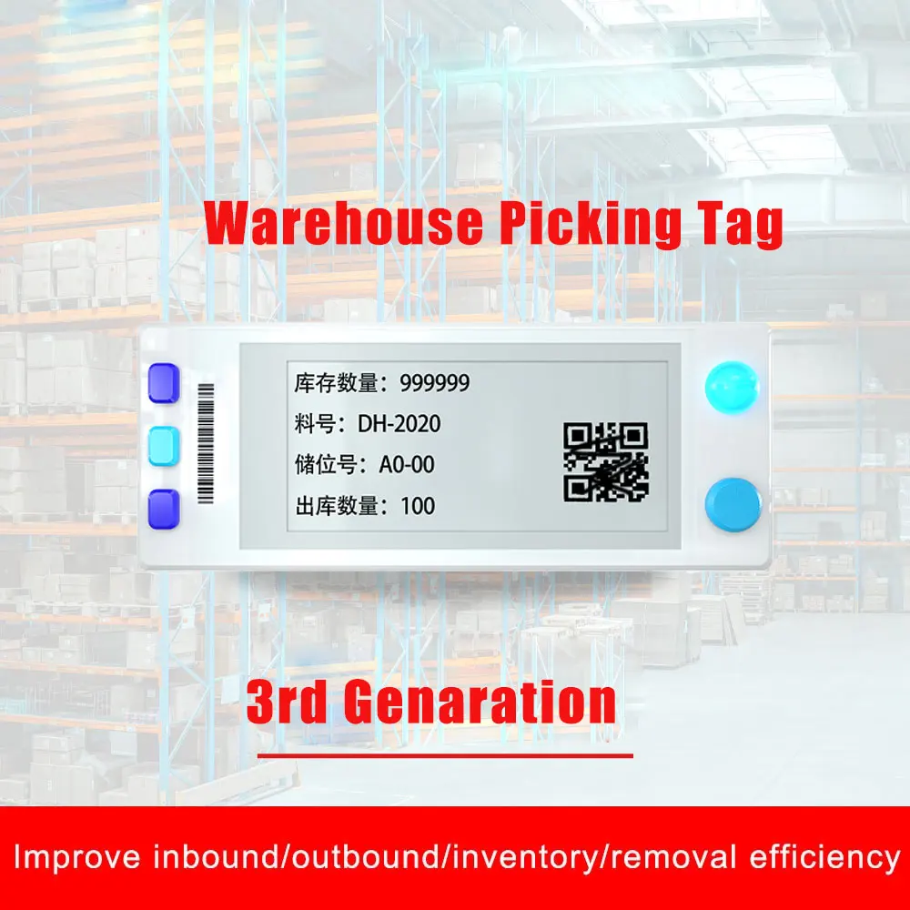 1pcs 2.9" Electronic Labels ESL Eink Display Screen Label For Warehouse Specal No Mess Writing Low Consumption Need Base Station