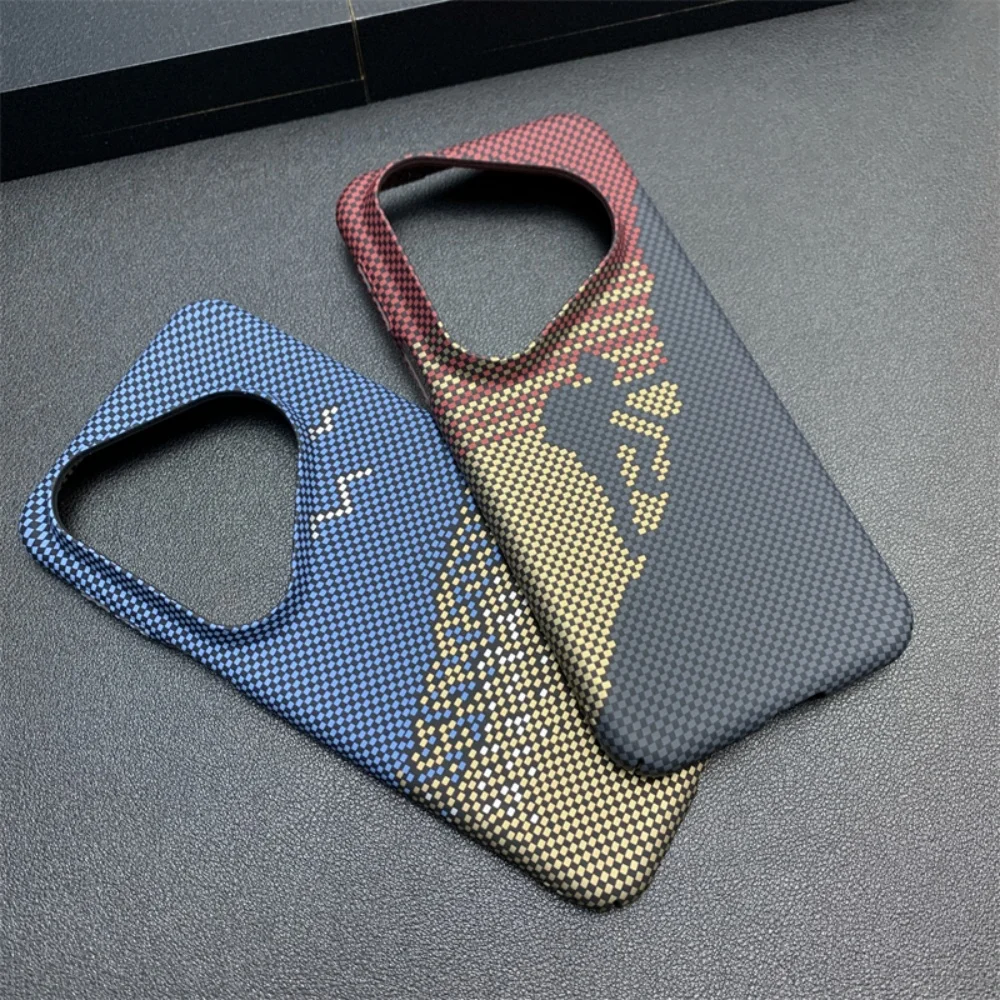 Premium Carbon Fiber Grain Slim Hard Case