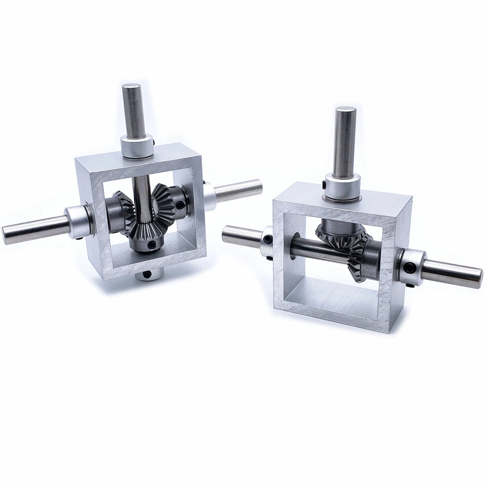 Cambio Angolo Retto 90° 1:1 – Doppia Uscita Albero 8mm – 20 Denti – Uxcell Acciaio 45
