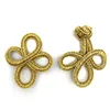 10-100 Pairs Gold & Silver Chinese Handmade Cheongsam Buttons Knot Fastener Closures DIY Sewing 3