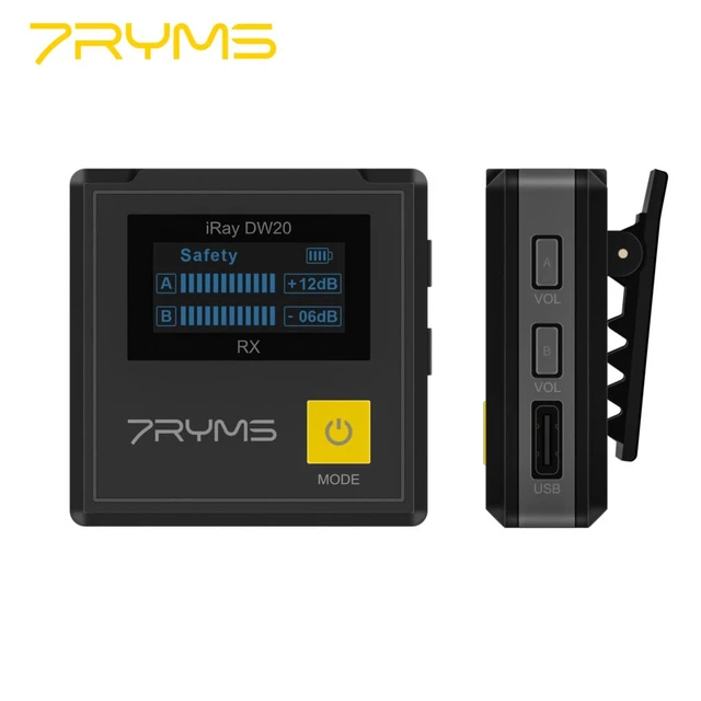 7ryms iray dw20ワイヤレスマイクシステム2.4gデュアルチャンネルラ