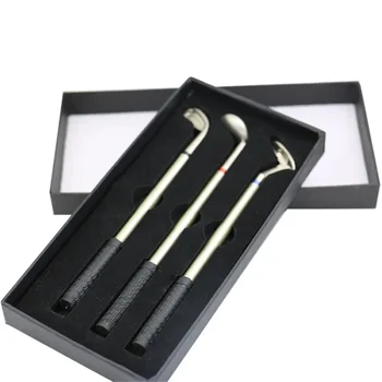 3pcs/Set Gel Pen Creative Golf Shape Black Blue Red Ink Straight Liquid Pen Kawaii Stationery School & Office Supplies Gift Box 2