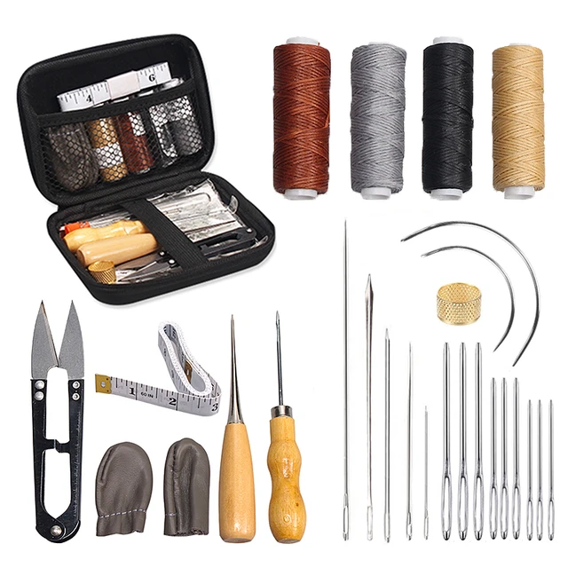 IMZAY 28 PCS Leather Sewing Kit With Large-Eye Stitching