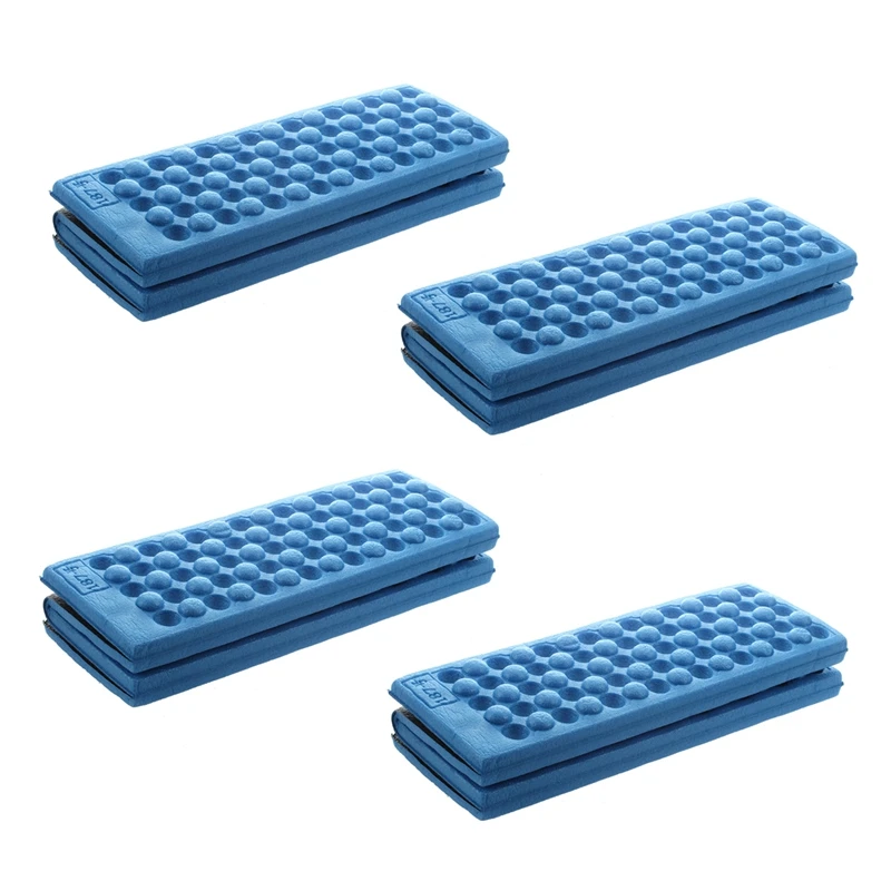 

4X Personalized Folding Foam Waterproof Seat Pad Chair Cushion (Blue)