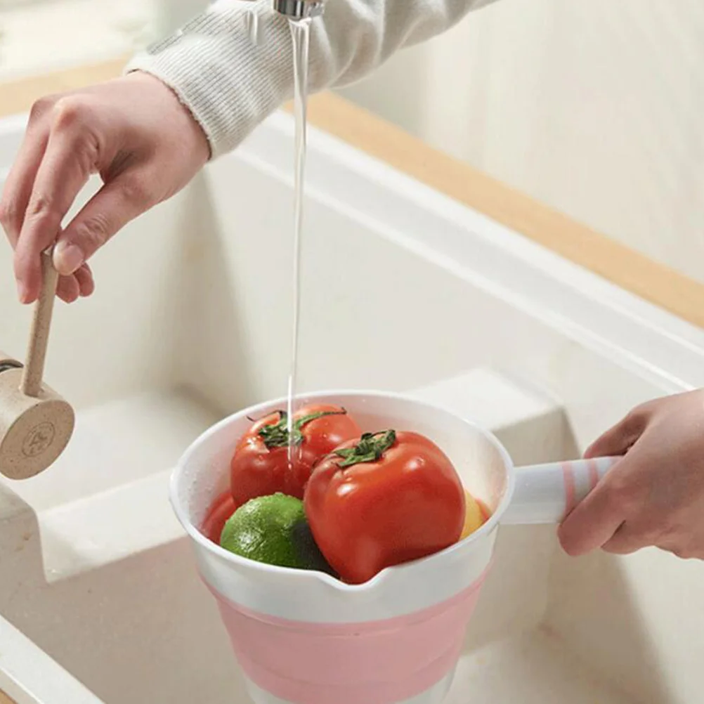 Foldable Water Scoop Kitchen Dipper Spoon Bucket Portable Bath Outdoor Ladle Plastic Travel Baby Body Wash