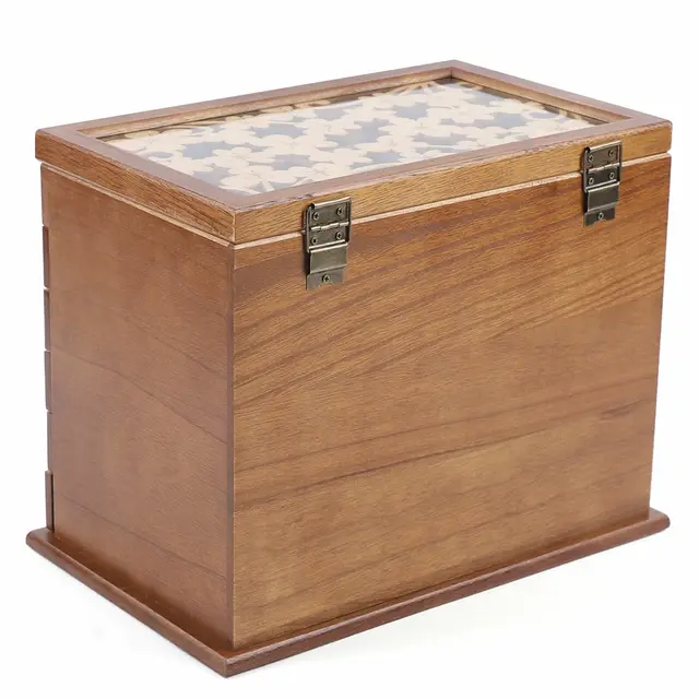 Retro Wooden 6 Layers W/5 Drawers+35 Slots Mens Womens Jewelry Box Watch Organizer Necklace Ring Earring Storage - Image 5