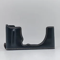 Premium PU Leather Protective Camera Half Body Case Cover (Black2)