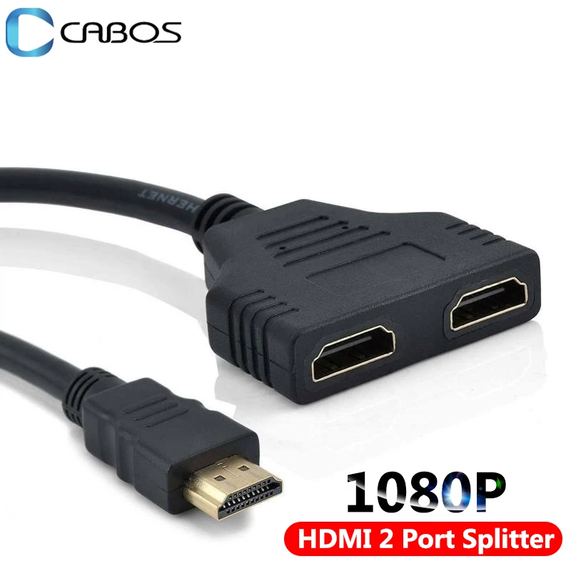 Cable adaptador de entrada a dos salidas, accesorio compatible con 2 duales Y divisor, V1.4, macho a hembra, para TV Box Y cámara| | -