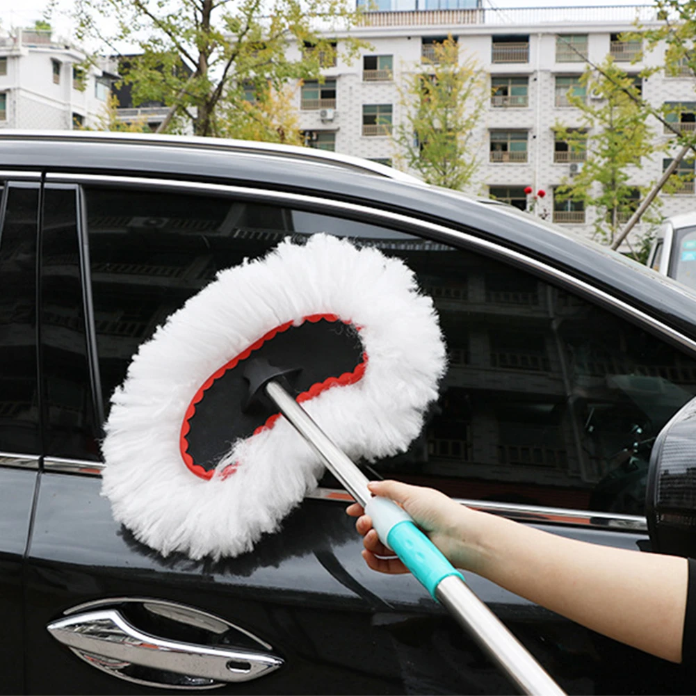 Car Cleaning Brush Telescoping Long Handle Cleaning Mop Chenille Broom