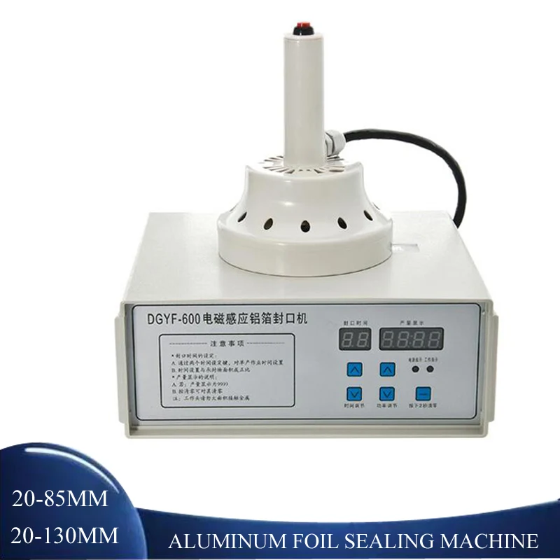 

Aluminum Foil Sealing Machine Sealer Hand Held Electromagnetic Induction Medical Plastic Honey Cream Bottle Lid Seal 20-130mm