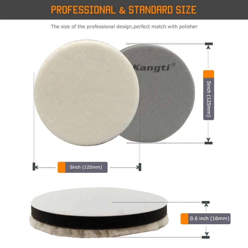 Car Polishing Pad Wool Polishing Pad 3 Inch 5 Inch 日本风格汽车抛光羊毛垫