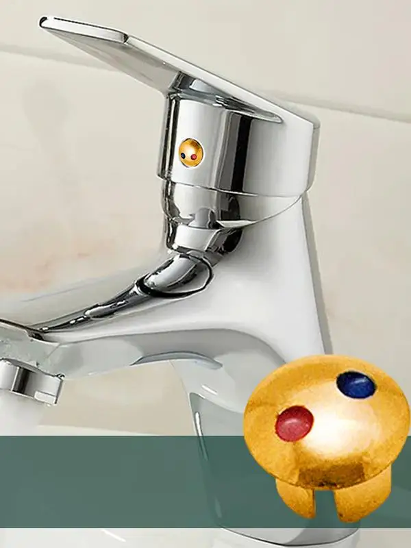 20PCS Faucet Handle Hot Cold Water Sign Hot Cold Water Indicator Kitchen Bathroom Mixer Tap Indicate Part and Label