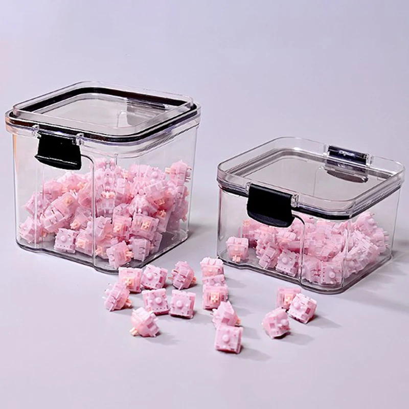 Polycarbonate Storage Box for Mechanical Keyboard Switches, 460/700ml Capacity